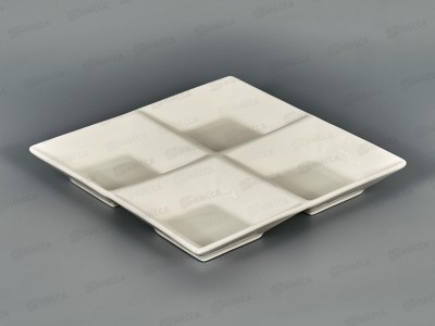 Менажница 4-х секционная квадрат JST4G180PC  Meze 240672 *36