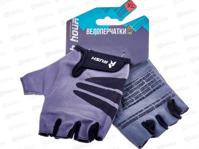 Велоперчатки RUSH HOUR STANDART GEL р.XL серый, 01-3020, 385178  гб