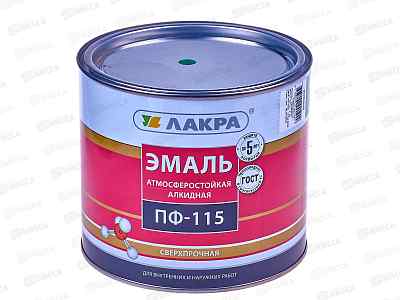 ЭМАЛЬ ЛАКРА ПФ-115 Зеленый 2кг до 03.27. *6  1008 Л