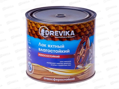 Лак яхтный глянец 1,8кг DREVIKA *6