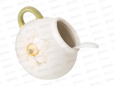 Солонка с ложкой Agness Sunday 9,5*10см 170мл 358-2210 *48