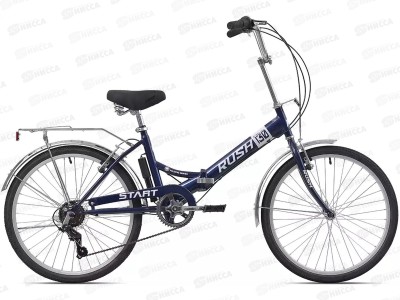 Велосипед 24&quot 6ск RUSH START 130 V-brake ST синий рама 15&quot В 219054
