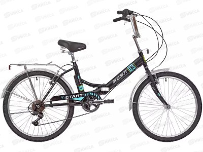 Велосипед 24&quot 6ск RUSH START 130 V-brake ST черный рама 15&quot 280561