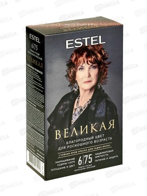 ЭСТЕЛЬ Великая крем-краска для седых волос 6/75 т/русый коричн-красный *10