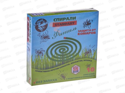 FROG Спирали от комаров Стандарт с подставкой фитиль *60