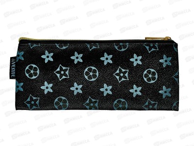 Пенал deVente  21,5*9*1см, Monogram иск.кожа, молния черный 7024444