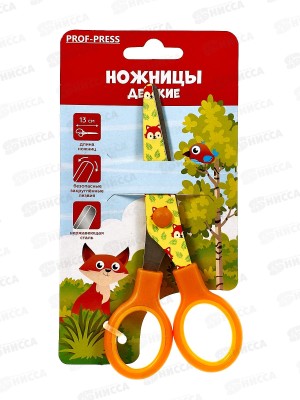 Ножницы дет. ПП Лисенок, 13см, НЖ-1174  *12