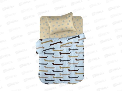 Комплект постельного белья 1,5 спальный перкаль &quotWenge&quot kids (70х70) рис. 60060-1/60070-1 Buddy