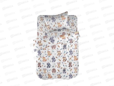 Комплект постельного белья детский перкаль &quotWENGE&quot baby (40х60) рис. 60063-1 Funny kids