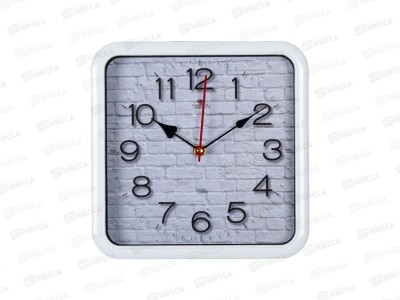 Часы настенные &quot21 Век&quot 2223-001 Фактура Рубин 22*22 корпус бел