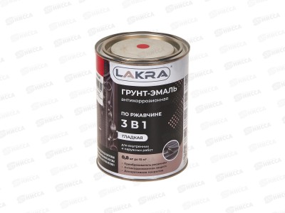 Грунт-эмаль 3в1 Красный 0,8кг *10/640