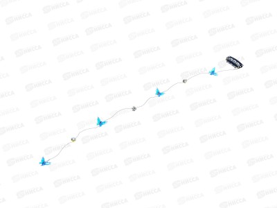 Прядь для волос металл цветн фигурки стразы в асс №1107