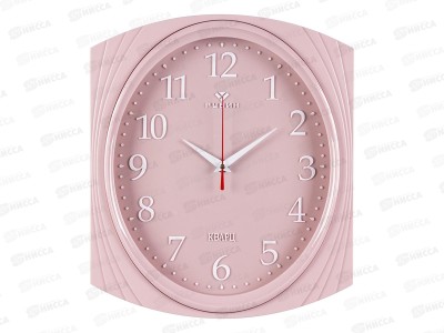 Часы настенные &quot21 Век&quot 2832-009 27,5*31,5см Классика Рубин розовый