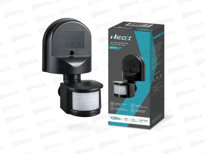 Датчик движения инфракрасный ДД-08Ч 1200Вт 180гр. 12м черный NEOX