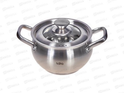 Кастрюля Токио 18х11,5см 3.1л, индукционное дно, крышка LR02-262