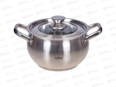 Кастрюля Токио 20х12,5см 4.1л, индукционное дно, крышка LR02-263