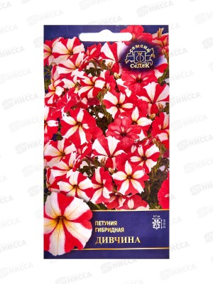 Петуния Дивчина F1 (многоцветковая, красная, с рисунком белой звезды) (Евро,5) СеДек *10 +