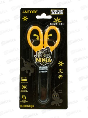 Ножницы  deVENTE SuperHero Ninja 13,5см детс в защ футляр 8010329*10
