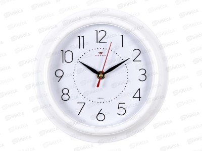 Часы настенные &quot21 Век&quot 2121-299W Классика Рубин корпус белый d-21см