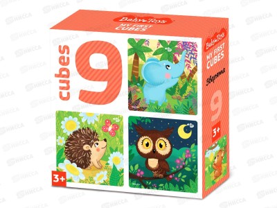 Кубики &quotЗверята&quot (без обклейки) 9шт, 05494 Baby Toys