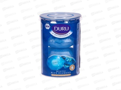 ДУРУ DIAMONDS туалетное мыло 4*90г Сапфир, в банке *16