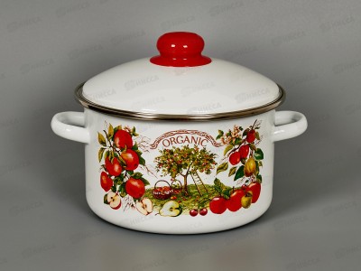 Кастрюля 3,0л эмал. с рис 01-Б1612/4 Organic *4