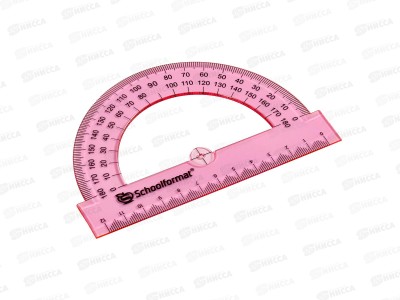 Транспортир 180гр Scoolformat 11см., ТП-ПА12 *360