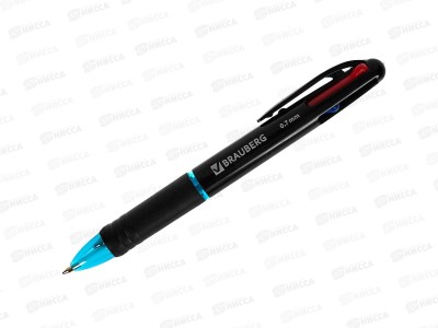 Ручка автоматическая BRAUBERG-143936 Multicolor 4цвета,143936*12/240/1920