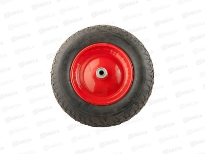 Колесо для тачки строительной PR3501 (для двухколесной 14&quotх 3,50-8 20/95мм) диск сварной, красный  *5
