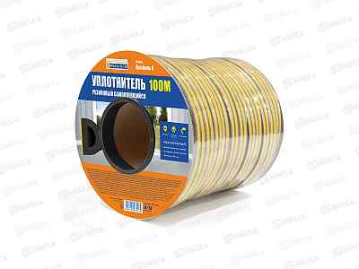 Уплотнитель резиновый D8*9мм Черный 100м 4WALLS UBL100D  *8