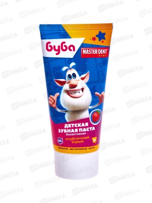 УМКА MASTER DENT зубная паста детская Буба клубничный взрыв 65г *24