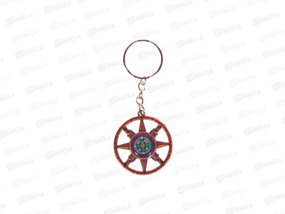 Брелок сувенирный металл Компас 4см W-21 *12