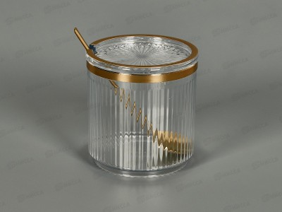 Банка для сыпучих продуктов с ложкой (белая), v=400мл, 9904671-4 *24