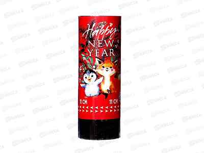 Хлопушка пружинная "Happy new year" 11см 6910134