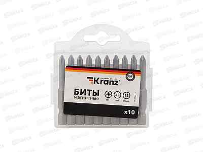 Бита PZ1х50 мм для шуруповерта (упак. 10 шт.) Kranz, KR-92-0418