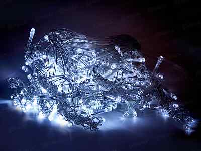 Гирлянда 3х2м ШТОРА 160 холод. белых Led ламп IP20, от сети, 369746 гб