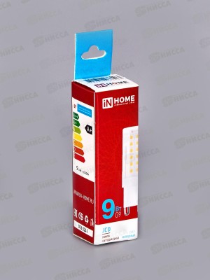Лампа светодиодная IN HOME LED-JCD  9Вт 230В G9 6500К 860Лм *20/500