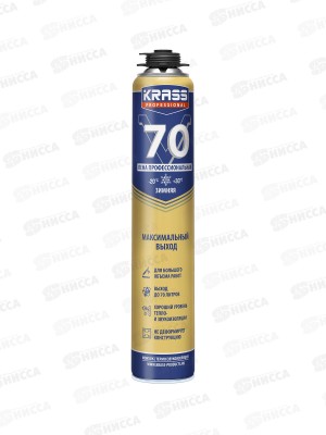 Пена монтаж KRASS  Professional V70 ПРО 890мл, Зима, 9591609 *12