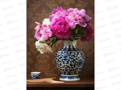Алмазная мозаика (класс.) 30х40см Аромат пионов, НД-6411