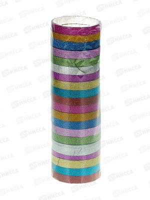 Скотч декоративный 0,7см*2,5м глиттер *20 Р23561-12