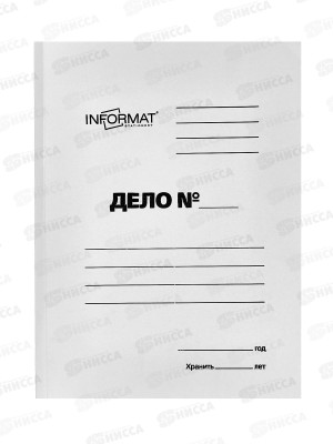 Скоросшиватель &quotДЕЛО&quot Informat, А4 бел.,мел. P380 LP4038W *200