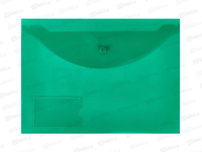 Папка с кноп. inФОРМАТ А4 пр., карман 150мкм, зеленый, PK6515G *6/10