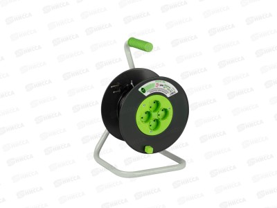 Удлинитель на катушке GREEN LINE 15м  4 гнезда, без заземления, ПВС 2*0.75, KAT-2x0.75-15m *2