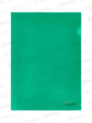 Папка-уголок inФОРМАТ А4 пр., 180мкм, зеленый, PU7018G *2/20