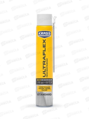 Пена монтажная ULTRAFLEX Standart Всесезон 525мл, бытовая, 0005286  *12/468 СРОК ДО 03.26
