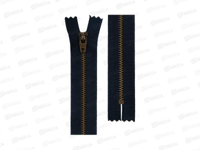Молния Gamma Металл JIN 4B 20см бронза №1 Тип4, №318 т.синий