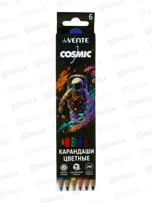 Карандаши 6 цветов deVente Cosmic шестигранные картонная упаковка  5021420 *24/240