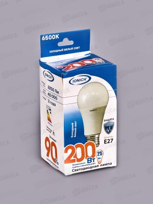 Лампа светодиодная IONICH E27 LED-SMD2835-А-60-25ВТ-2250Лм-230В 6500К,1558*50