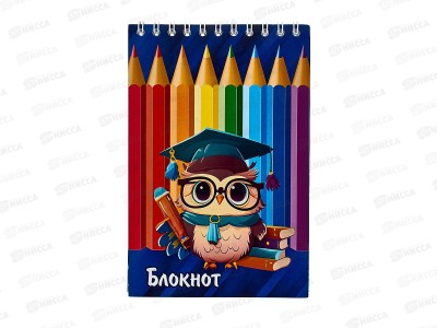 Блокнот 48л ПГС Карандаши 1, 100*150, греб. *12