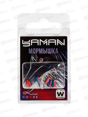 Мормышка вольф &quotЯМАН&quot Капля с отв. р.3, вес 0,50, красно-синий (5шт)